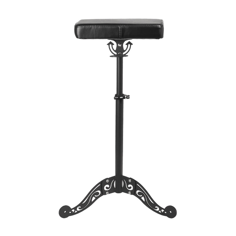 Pro Ink 709 Tattoo Armrest Black - height-adjustable padded tattoo armrest isolated on a white background