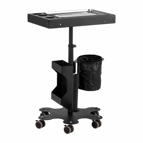 Pro Ink 716C Tattoo Trolley Black - front view showing the storage and construction details