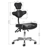 Pro Ink 973 Tattoo Chair Black - close-up of the upholstery and adjustment details