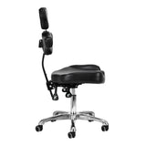 Pro Ink 973 Tattoo Chair Black - close-up of the upholstery and adjustment details