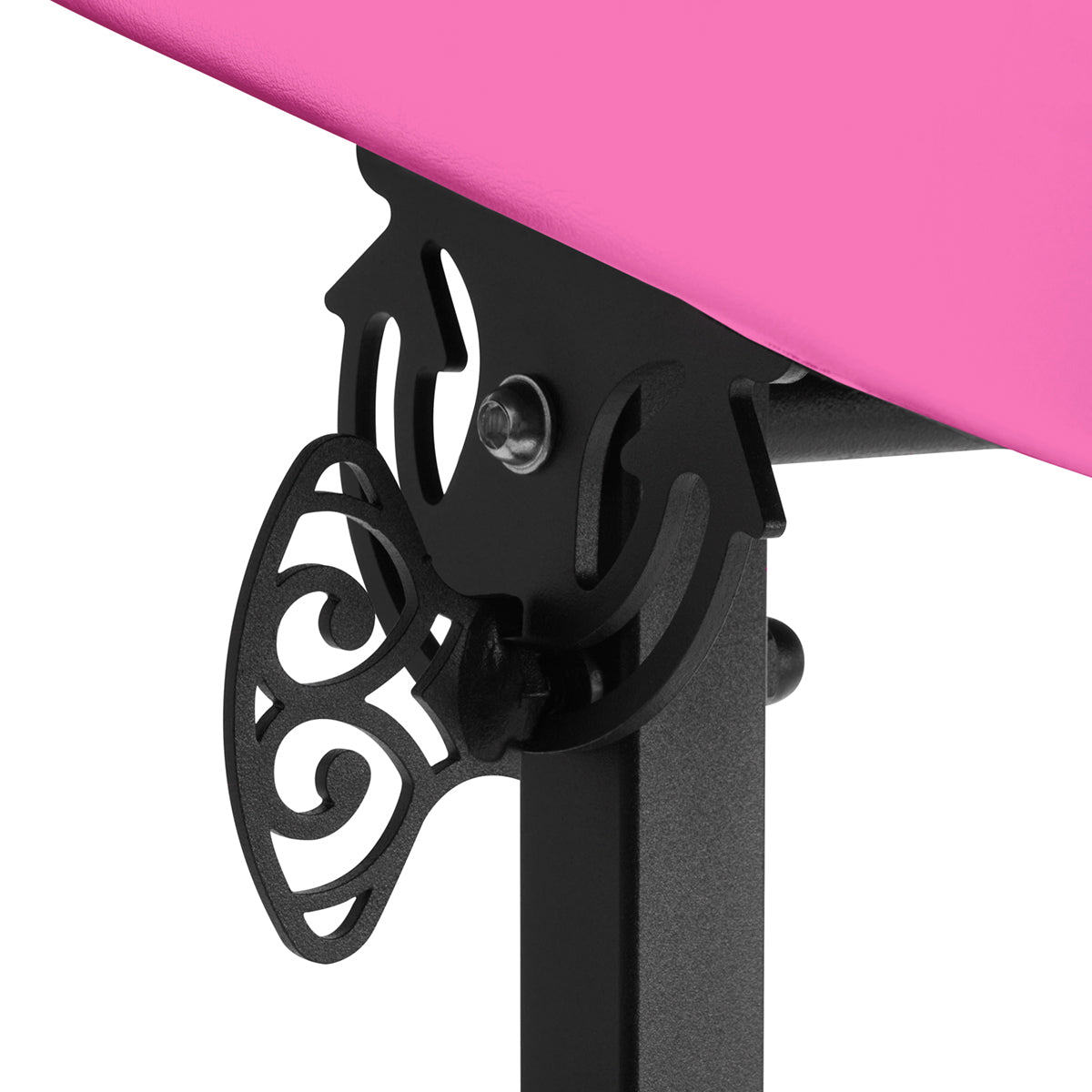 Pro Ink Tattoo Armrest 718 Pink - height-adjustable padded tattoo armrest isolated on a white background