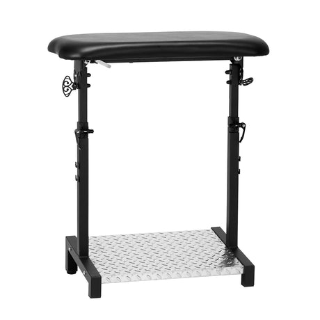 Pro Ink Tattoo Armrest 720 Black - height-adjustable padded tattoo armrest isolated on a white background