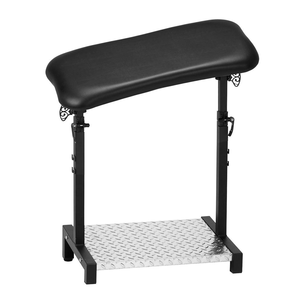 Pro Ink Tattoo Armrest 720 Black - height-adjustable padded tattoo armrest isolated on a white background