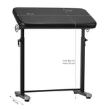 Pro Ink Tattoo Armrest Table 718 Black - height-adjustable padded tattoo armrest isolated on a white background