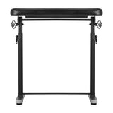 Pro Ink Tattoo Armrest Table 718 Black - height-adjustable padded tattoo armrest isolated on a white background