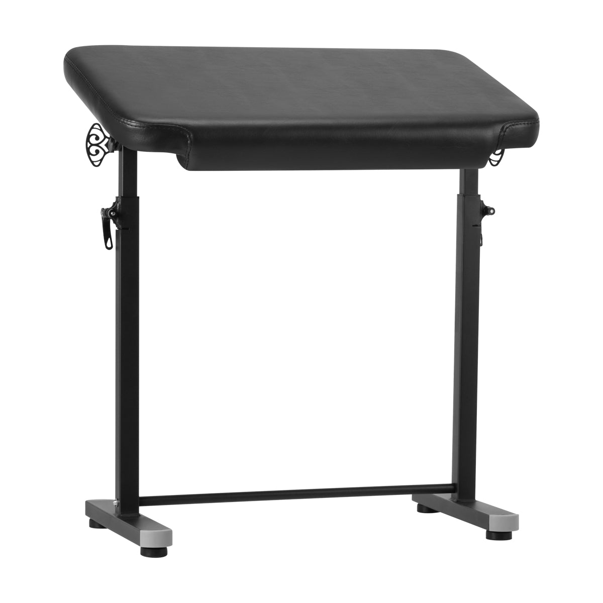 Pro Ink Tattoo Armrest Table 718 Black - height-adjustable padded tattoo armrest isolated on a white background