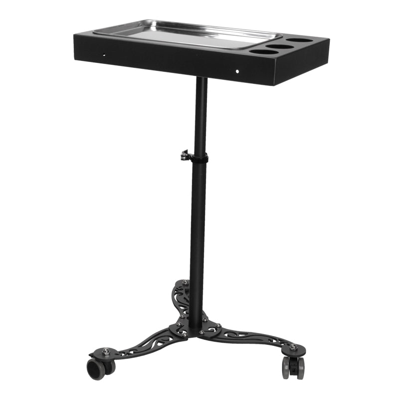 Pro Ink Tattoo Assistant Table 716 Black - front view showing the storage and construction details