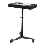 Pro Ink Tattoo Assistant Table 716 Black - front view showing the storage and construction details