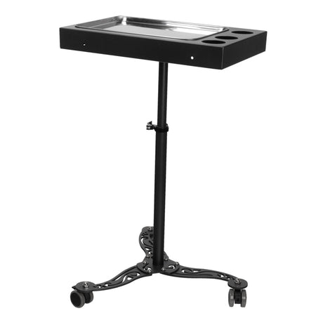 Pro Ink Tattoo Assistant Table 716 Black - front view showing the storage and construction details