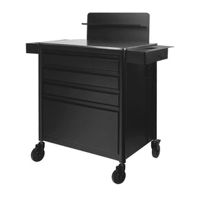 Pro Ink Tattoo Assistant Trolley 701 Black - front view showing the storage and construction details