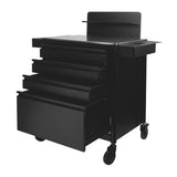 Pro Ink Tattoo Assistant Trolley 701 Black - front view showing the storage and construction details