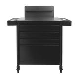 Pro Ink Tattoo Assistant Trolley 701 Black - front view showing the storage and construction details