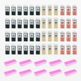 A salon waxing restock kit with 24 Azulene, 12 Zinc-Argan and 12 narrow-roll Rose Quickepil cartridges, plus ten 100-strip pink iWax packs.