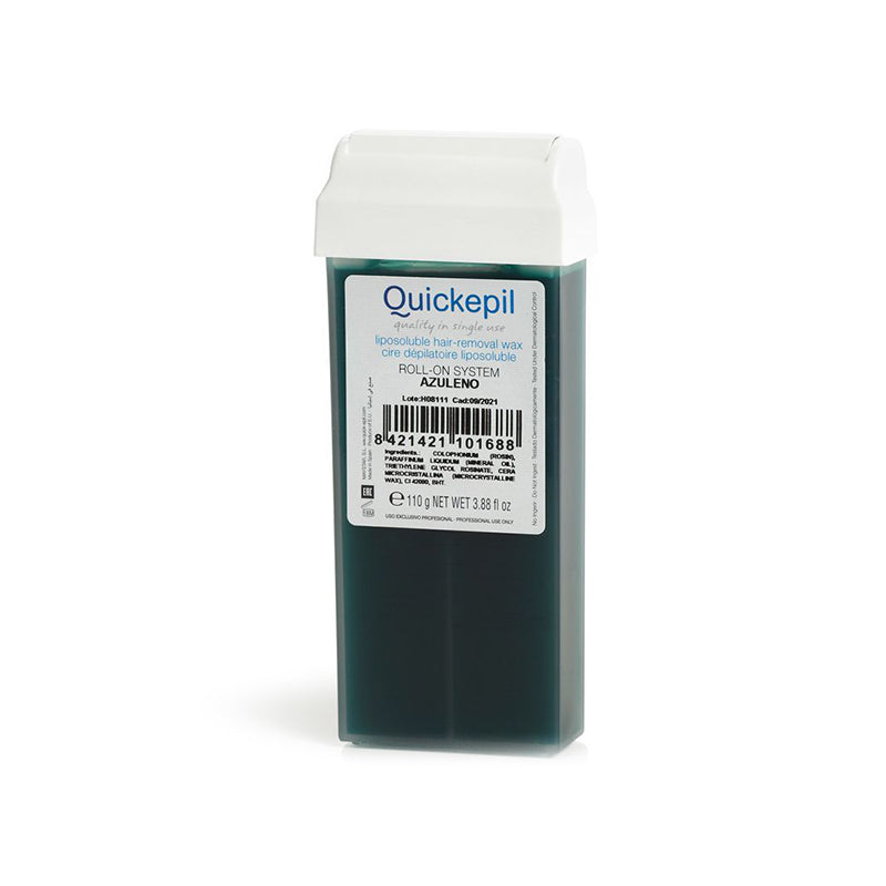 Quickepil Azulene Roll-On Wax Cartridge 110g - isolated on a white background