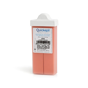Quickepil Narrow Roll-On Facial Wax Cartridge Rose 110g - isolated on a white background