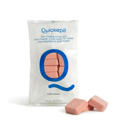 Quickepil Rose Stripless Hard Wax 1kg Pink - isolated on a white background
