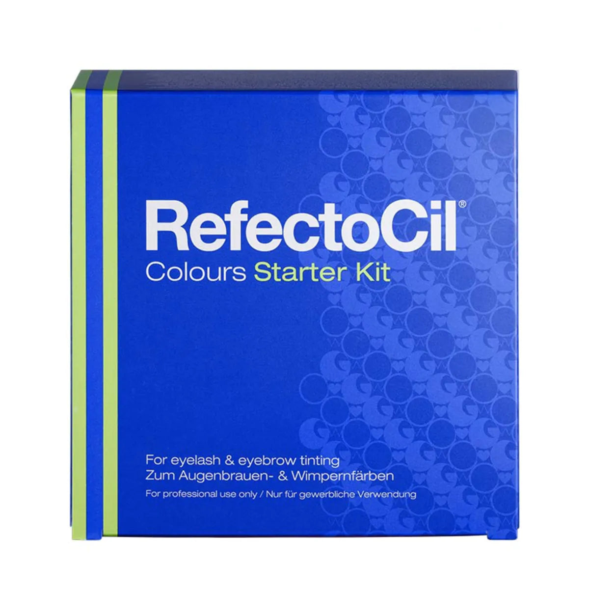 Front view of the closed RefectoCil Colours Starter Kit box