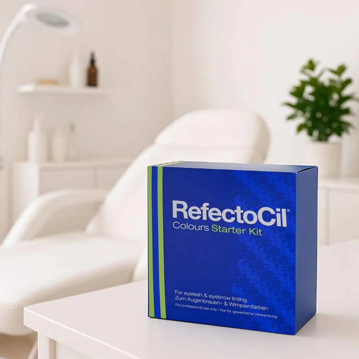 RefectoCil Colours Starter Kit displayed in a bright beauty salon