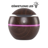 Roxie Cosmetics Aroma Diffuser Air Humidifier SPA 16 Dark Wood 130ml - arranged with the included components on a white background