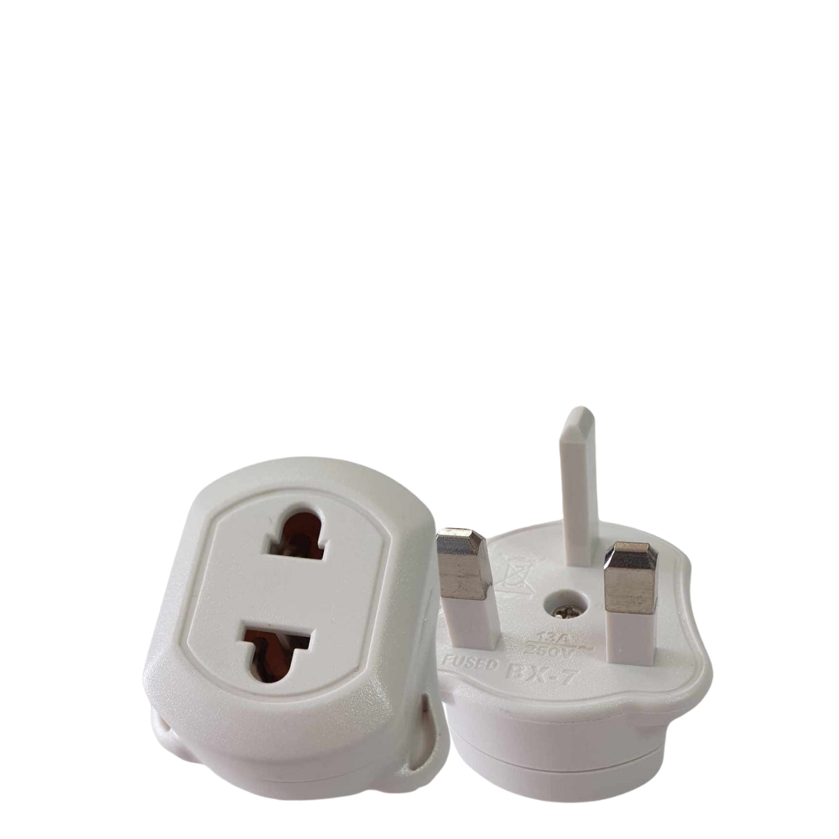 Roxie Cosmetics EU-To-UK Converter Plug - BS5733/BS1363 Approved - isolated on a white background