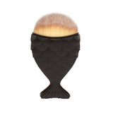 Roxie Cosmetics Fish-Shaped Nail Dust Brush Black - isolated on a white background