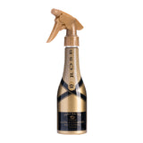 Roxie Cosmetics Hairdressing Sprayer Champagne Gold 350ml - round salon spray bottle and printed design on a white background