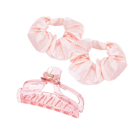 Roxie Cosmetics Heatless Curling Headband Kit Pink - isolated on a white background