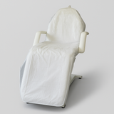 Roxie Cosmetics PVC Reusable Beauty Chair / Bed Cover With Tie Tapes - close-up of the upholstery and construction details