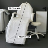Roxie Cosmetics PVC Reusable Beauty Chair / Bed Cover With Tie Tapes - dimensions and measurements shown