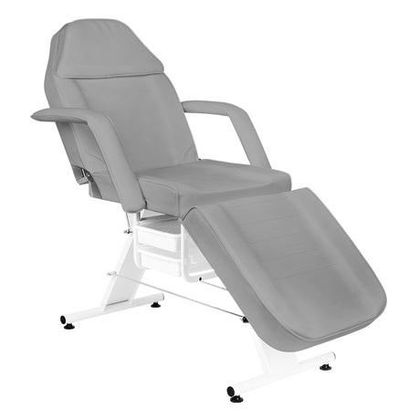 Roxie Cosmetics Salon Beauty Chair Basic 202 Grey - full product view at an angle on a white background