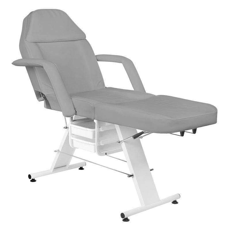 Roxie Cosmetics Salon Beauty Chair Basic 202 Grey - full product view on a white background