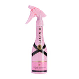 Roxie Cosmetics Styling Sprayer Champagne Pink 350ml - round salon spray bottle and printed design on a white background