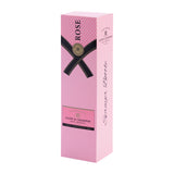 Roxie Cosmetics Styling Sprayer Champagne Pink 350ml - round salon spray bottle and printed design on a white background