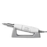 White Saeyang H35SP1 nail drill handpiece resting on its silicone stand