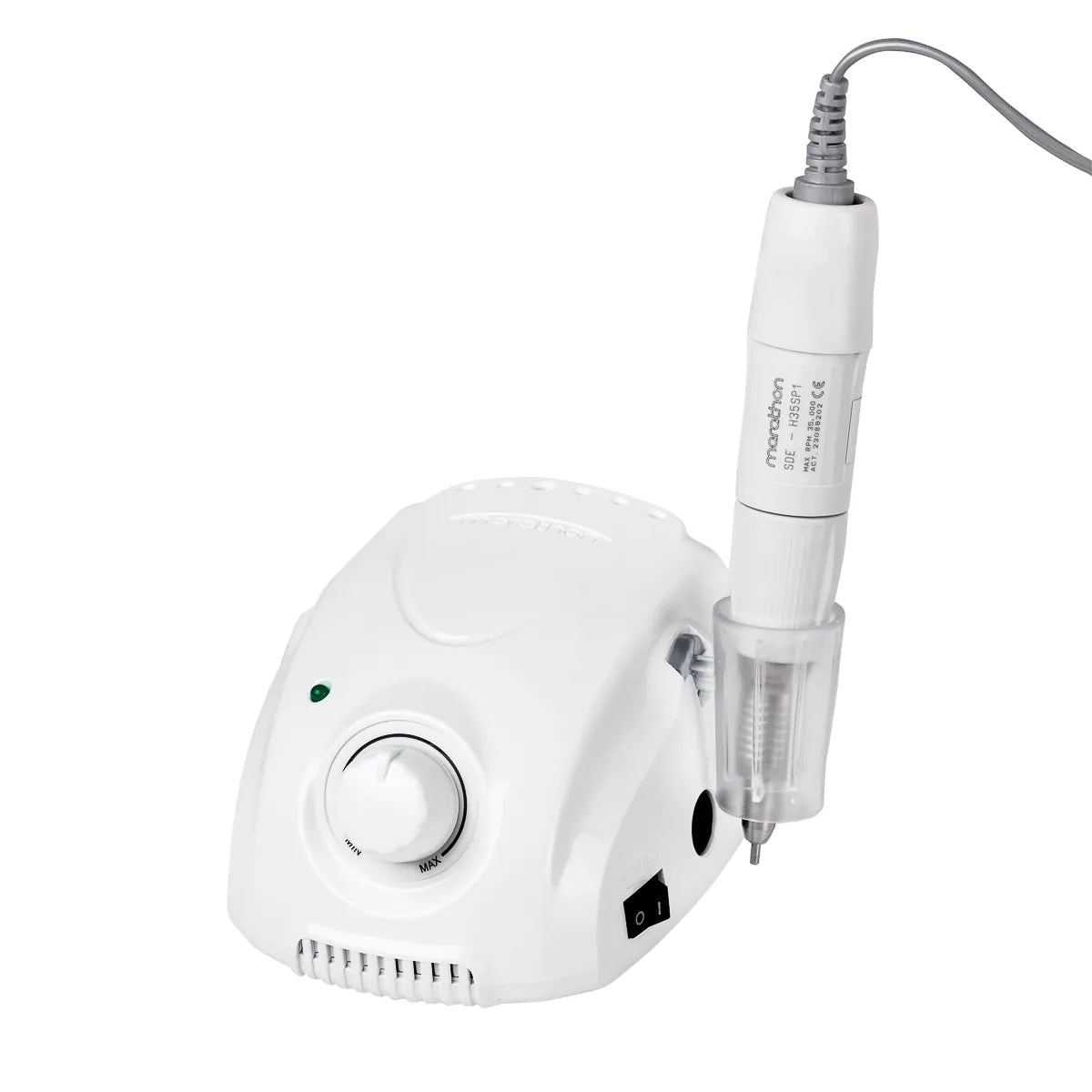 Saeyang Marathon 3 Champion control unit with H35SP1 handpiece in the side holder