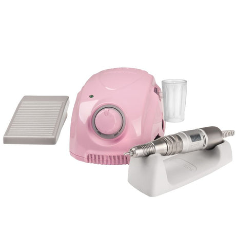 Saeyang Marathon 3 Champion Nail Drill Machine Pink + H200 - nail drill equipment isolated on a white background