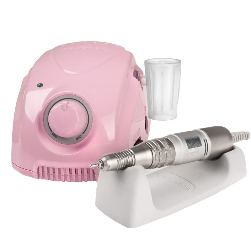 Saeyang Marathon 3 Champion Nail Drill Machine Pink + H200 - nail drill equipment isolated on a white background