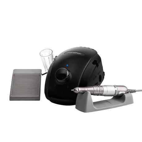 Saeyang Marathon 3 Champion New Nail Drill Machine Black + H200 - nail drill equipment isolated on a white background