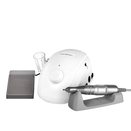 Saeyang Marathon 3 Champion New Nail Drill Machine White + H200 - nail drill equipment isolated on a white background