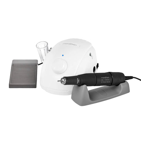 Saeyang Marathon 3 Champion New Nail Drill Machine White + SH37LN - nail drill equipment isolated on a white background