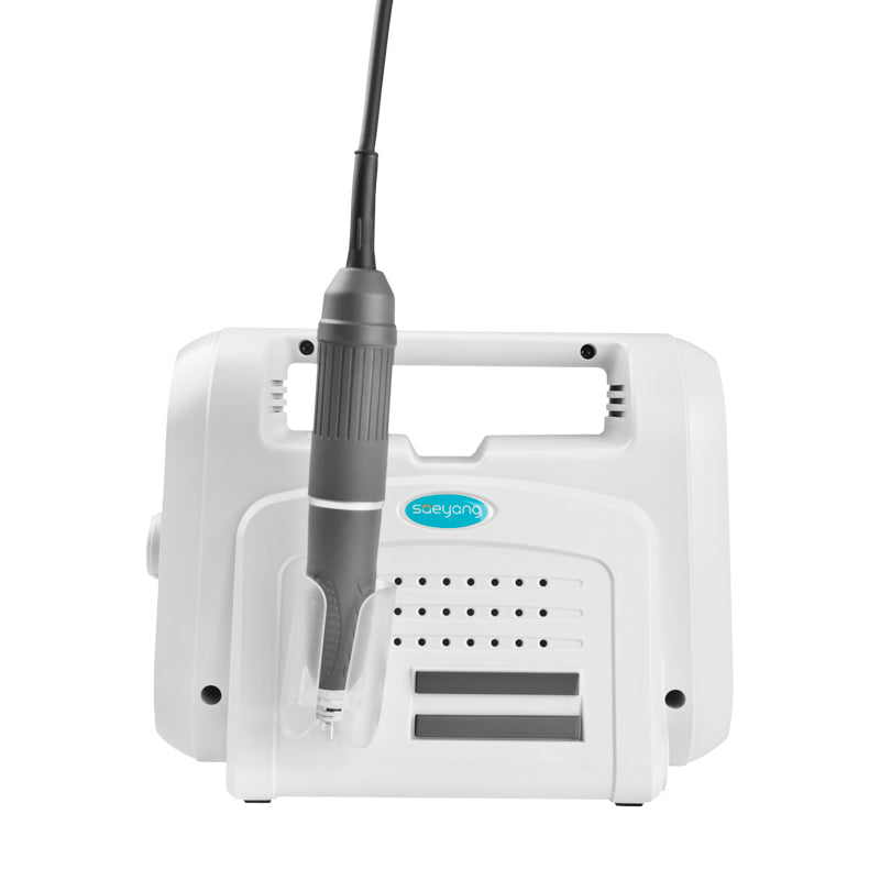Saeyang Marathon Handy 700 2in1 Nail Drill Machine - nail drill with handpiece and accessories on a white background
