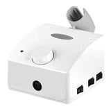 Saeyang Nail Drill Machine Marathon K35 Cube White + SH30N - nail drill with handpiece and accessories on a white background