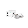 Saeyang Nail Drill Machine Marathon M4 Mini White + SH20N - nail drill with handpiece and accessories on a white background