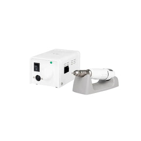 Saeyang Nail Drill Machine Marathon M4 Mini White + SH20N - nail drill with handpiece and accessories on a white background