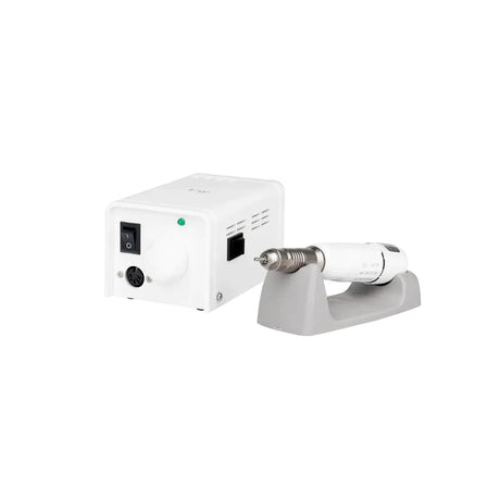 Saeyang Nail Drill Machine Marathon M4 Mini White + SH20N - nail drill with handpiece and accessories on a white background