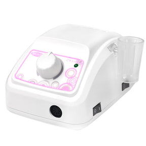 Saeyang Nail Drill Machine Marathon Mighty White + SH20N - nail drill with handpiece and accessories on a white background