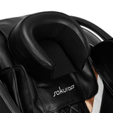 Sakura Classic 305 Massage Chair Black - close-up of the upholstery and construction details