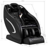 Sakura Classic 305 Massage Chair Black - close-up of the upholstery and adjustment details