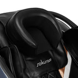 Sakura Classic 305 Massage Chair Blue - close-up of the upholstery and construction details