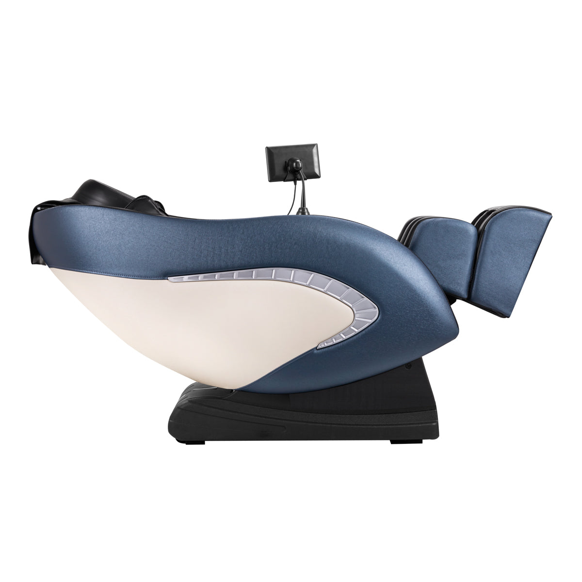 Sakura Classic 305 Massage Chair Blue - close-up of the upholstery and adjustment details